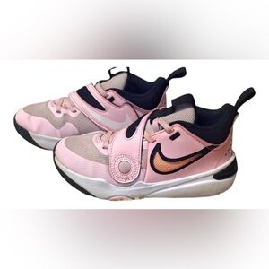 Nike Girls Sneakers Black Pink Athletic Shoes Size 13.5